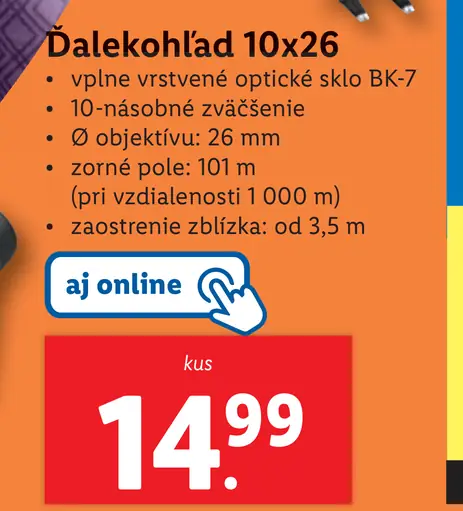 Crivit Ďalekohľad 10x26