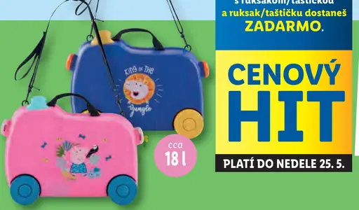 Cestovný kufor pre deti