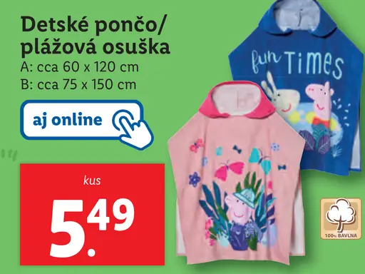 Detské pončo/plážová osuška