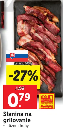 Slanina na grilovanie