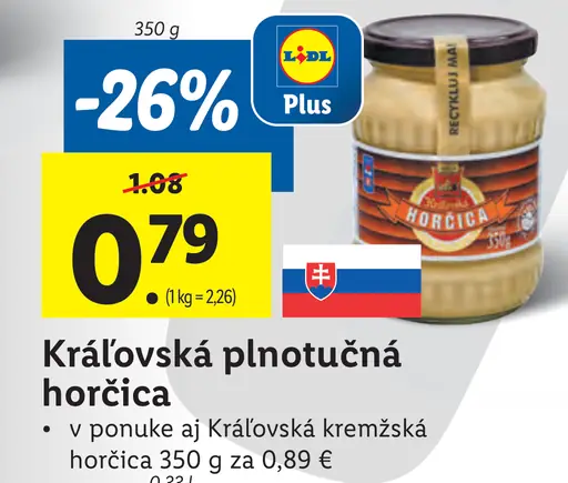 Kráľovská plnotučná horčica