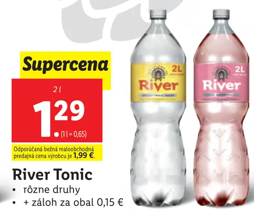 River Tonic rôzne druhy