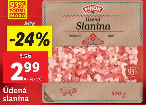Pikok Údená slanina krájaná