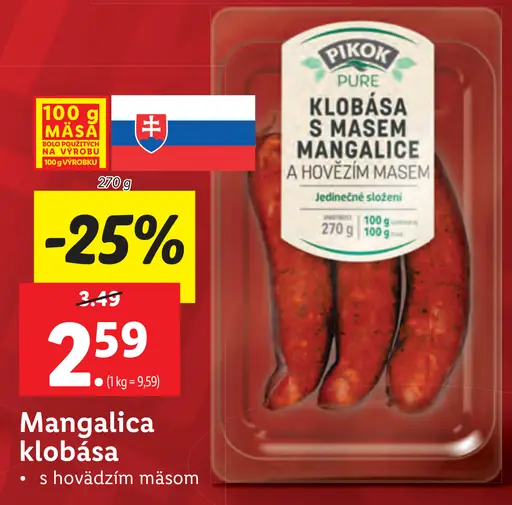 Pikok mangalica klobása