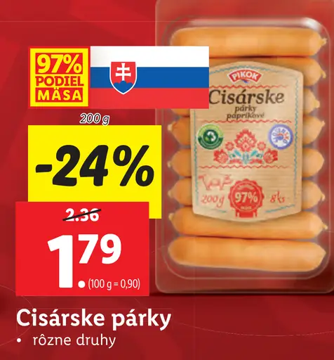 Pikok Cisárske párky