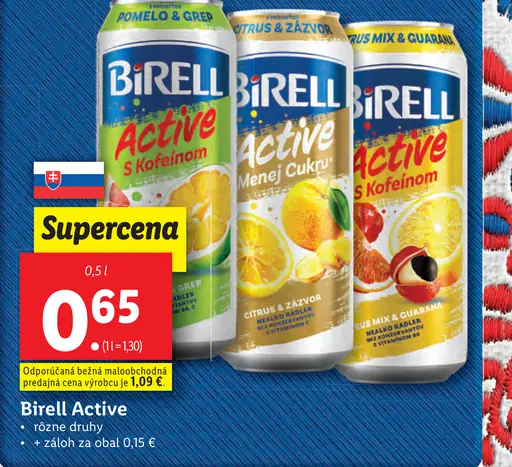Birell Active plechovka