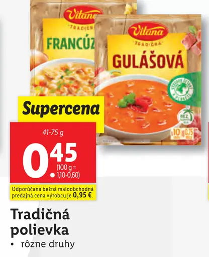 Vitana tradičná instantná polievka