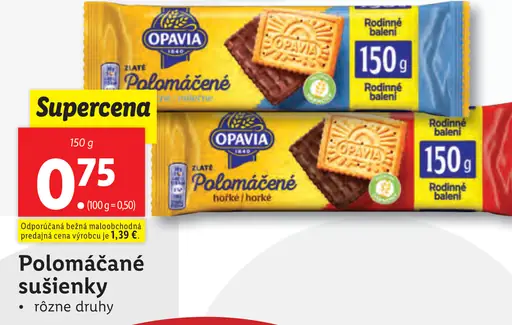 Opavia Polomáčané sušienky