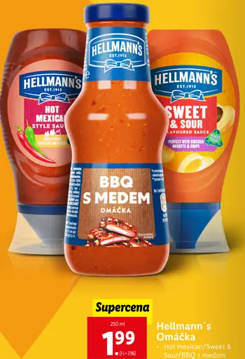 Hellmann's Omáčka Hot Mexican/Sweet & Sour/BBQ s medom
