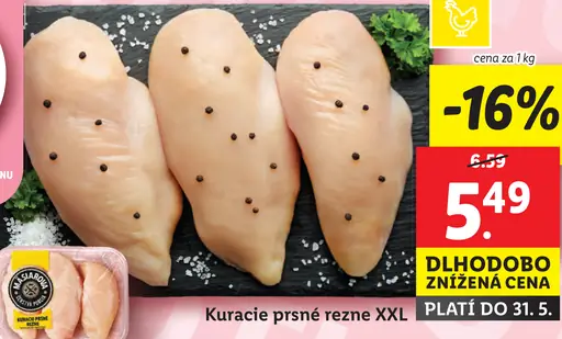 Kuracie prsia rezne XXL