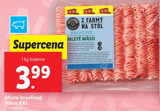 Z farmy na stôl Mleté bravčové mäso XXL