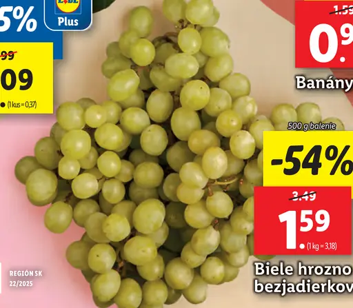 Biele hrozno bezjadierkové