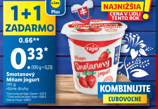 Rajo Mňam Smotanový jogurt nugát