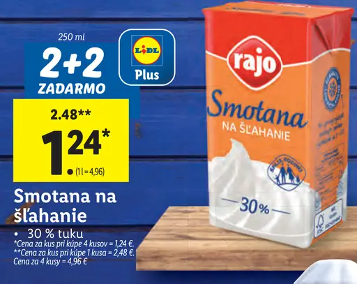 Rajo smotana na šľahanie