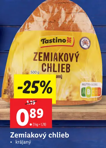 Tastino Zemiakový chlieb