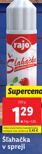 Rajo Šľahačka v spreji