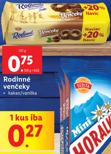 Rodinné venčeky kakao/vanilka