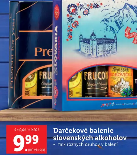 Darčekové balenie slovenských alkoholov