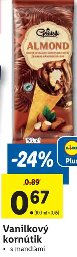 Gelatelli Vanilkový kornútik