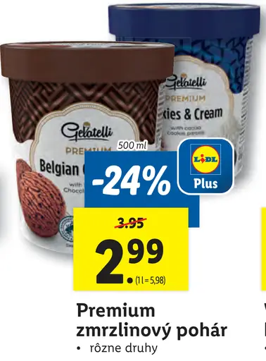 Gelatelli Premium zmrzlinový pohár