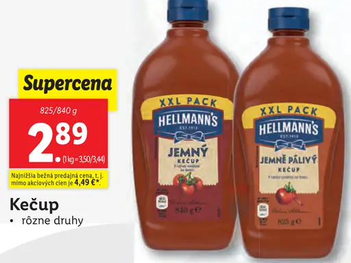 Hellmann's Kečup jemne štipľavý
