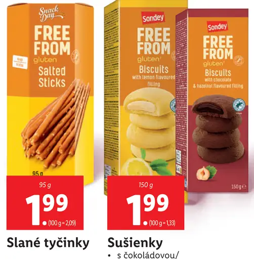 Sondey slané tyčinky