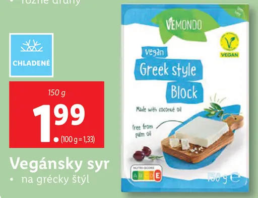 Vemondo Vegánsky syr na grécky štýl