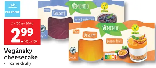 Vemondo Vegánsky cheesecake