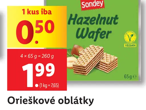 Sondey Orieškové oblátky
