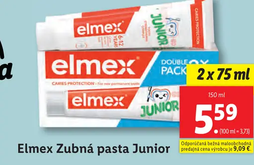 Elmex Zubná pasta Junior