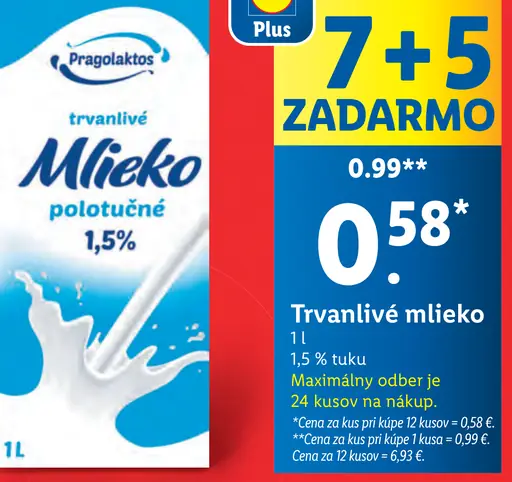 Pragolaktos Trvanlivé Mlieko