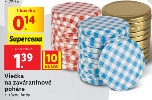 Viečka na zaváraninové poháre