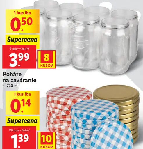 Poháre na zaváranie