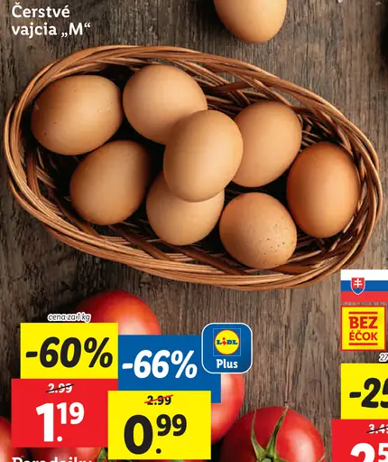 Čerstvé vajcia "M"