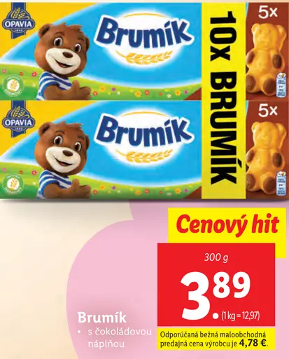 Brumík s čokoládovou náplňou