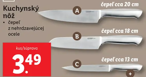 Livarno Home Kuchynský nôž čepeľ cca 20 cm
