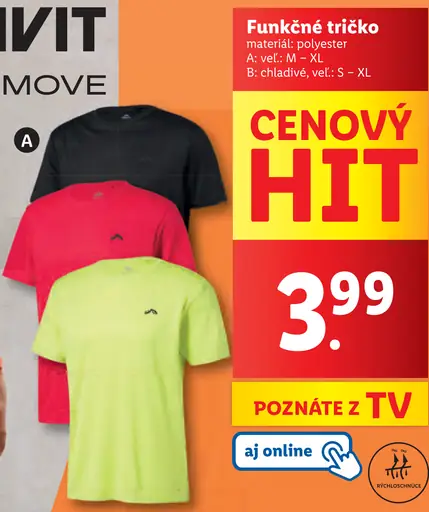 Crivit funkčné tričko
