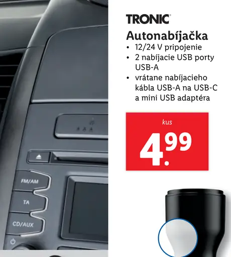 Tronic Autonabíjačka