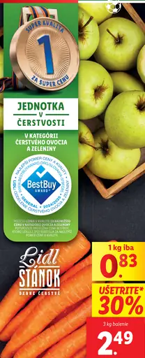 Zelené jablká odroda Golden Delicious