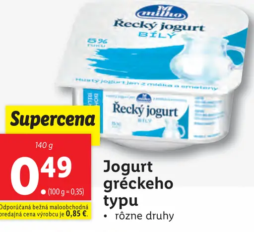 Milbona Jogurt gréckeho typu