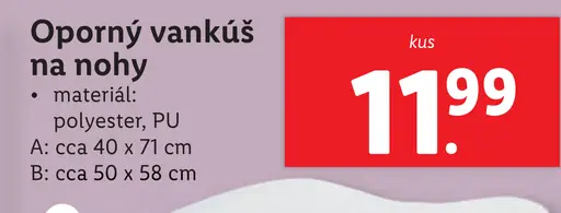 Oporený vankúš na nohy