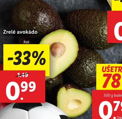 Zrelé avokádo