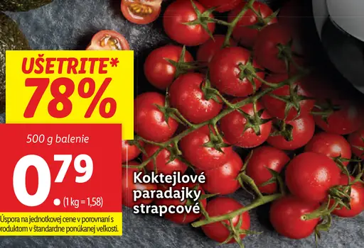 Paradajky koktejlové strapcové