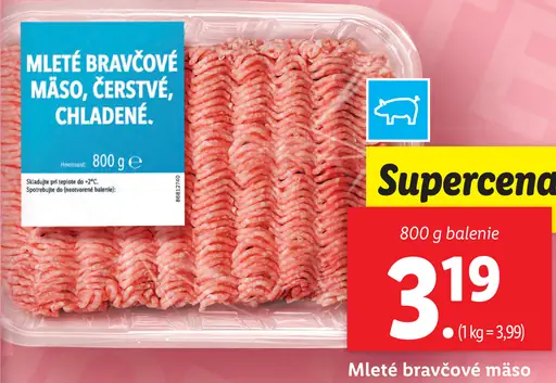 Mleté bravčové mäso XXL
