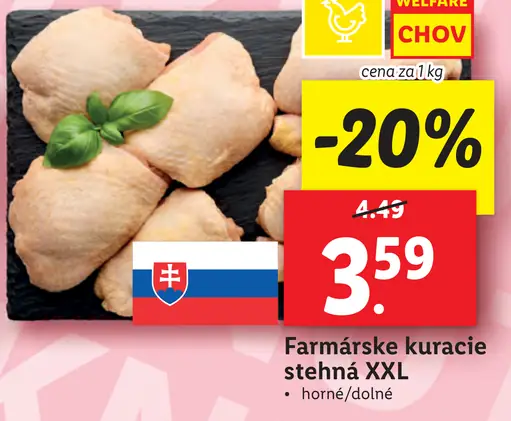 Farmárske kuracie stehná XXL