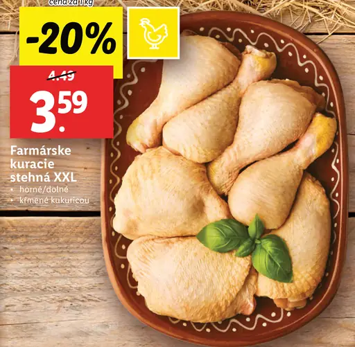 Farmárske kuracie stehná XXL