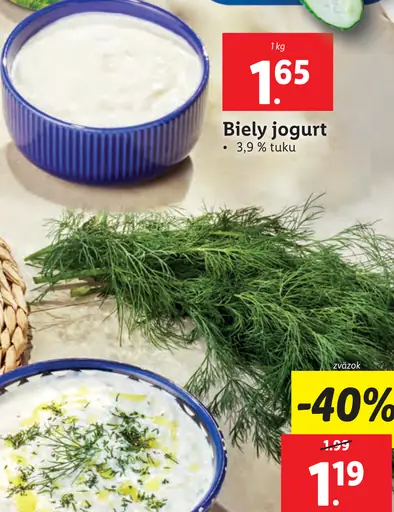 Biely jogurt