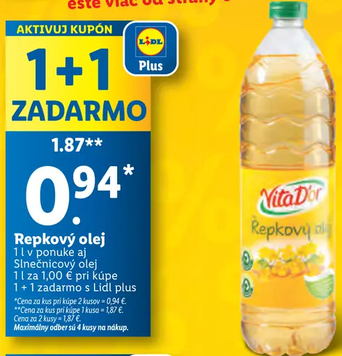 VitaD'or Repkový olej