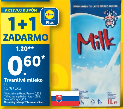 Trvanlivé mlieko