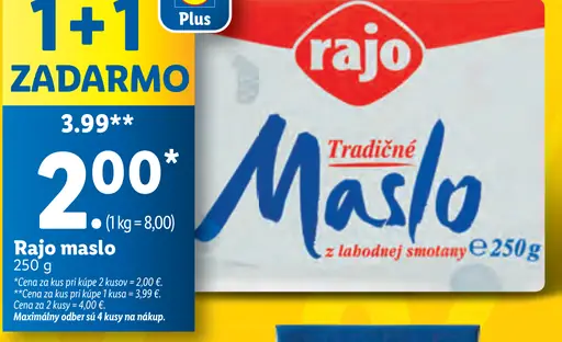 Rajo Tradičné maslo z lahodnej smotany